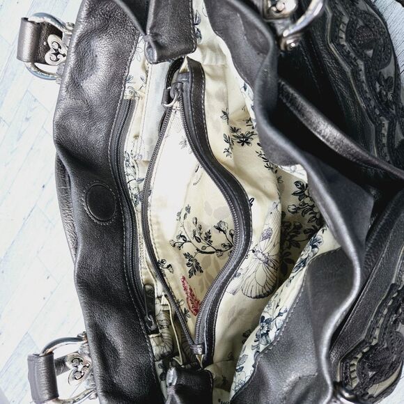 Brighton Lolita Masterpiece Collection Pewter Magnetic Shut Shoulders Bag - Picture 8 of 10